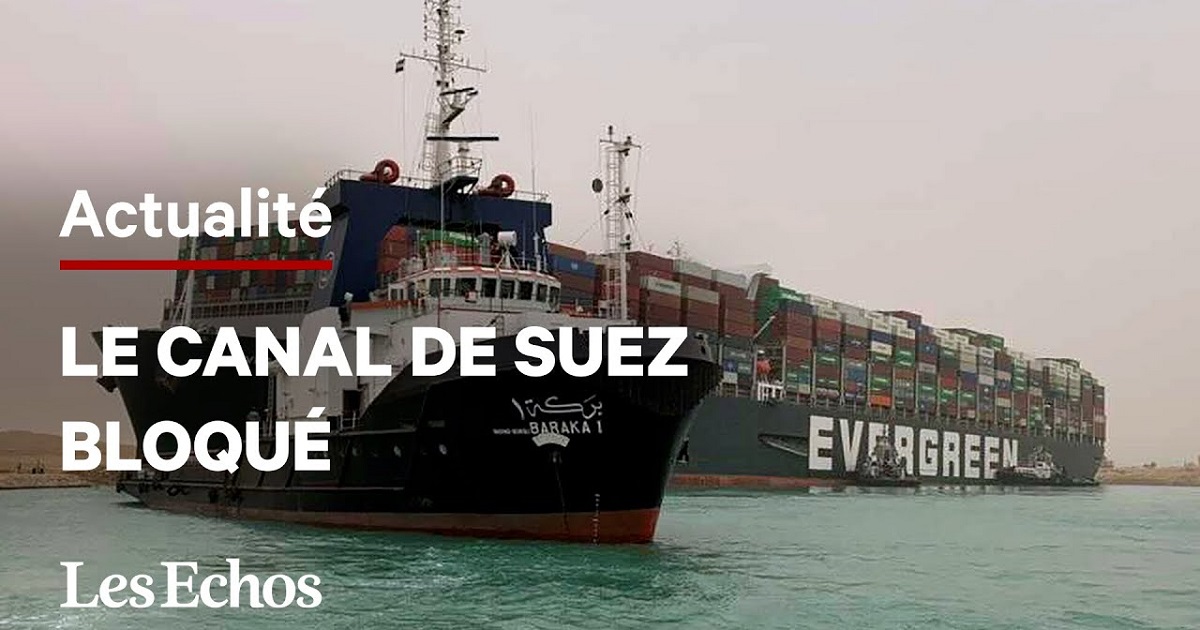 Egypte : le canal de Suez bloqué par un navire géant
